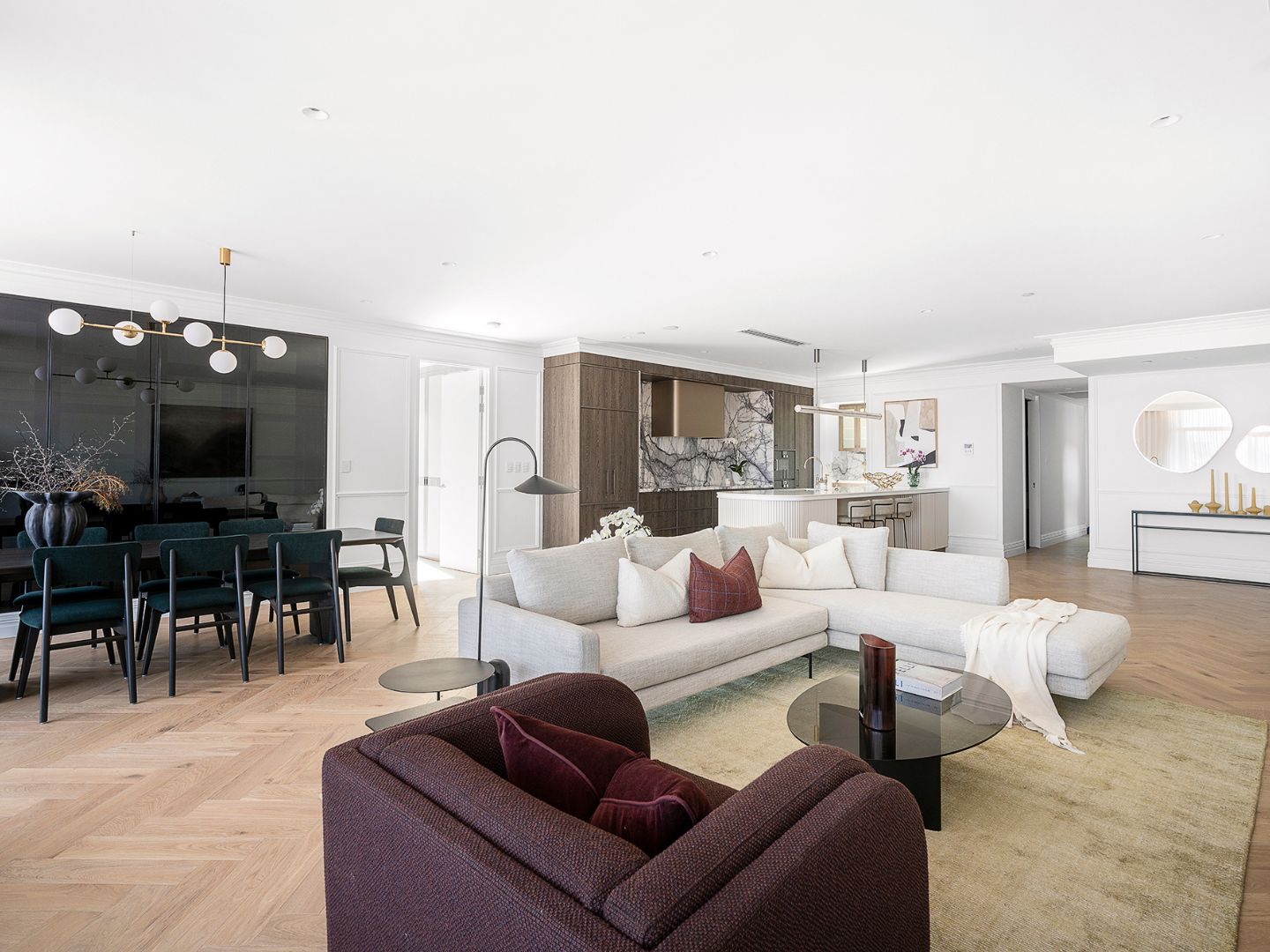 Kitchen and living areas at No 29. at 7 Field Street by Willing Property in Mt Lawley