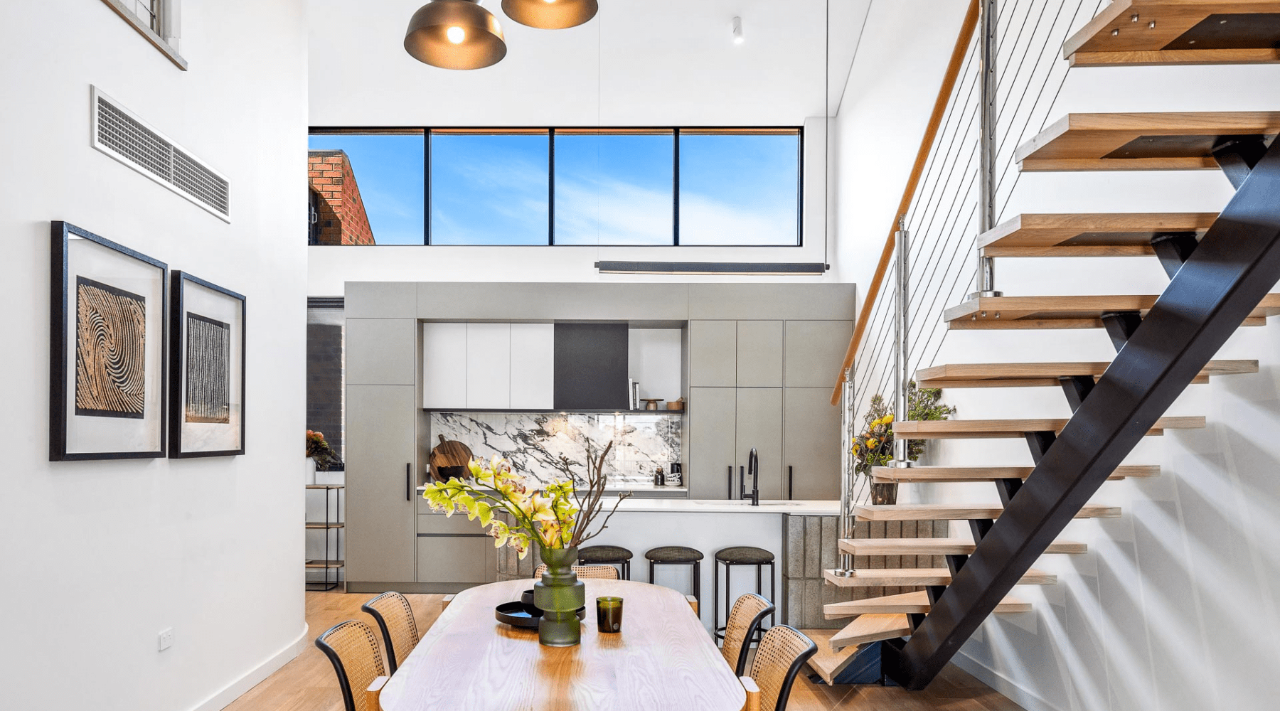 A view through the dining area to the kitchen areas of Clifton & Central - Mt Lawley