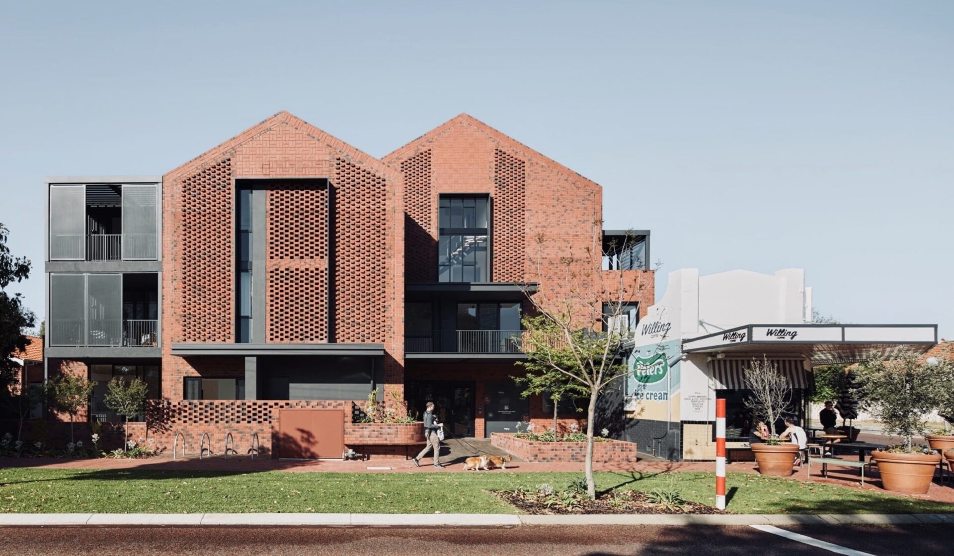 Exterior photo of the Clifton and Central boutique residences and shops in Mount Lawley