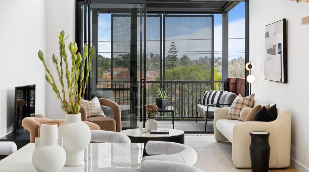 Living area of the Clifton and Central Apartments in Mount Lawley