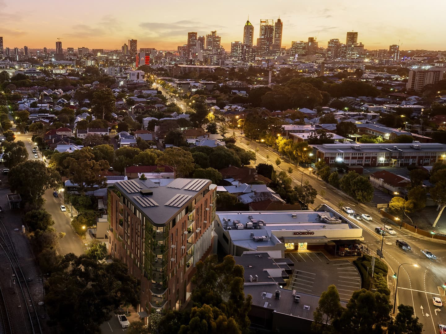 Overlooking the proposed West Residences Mount Lawley