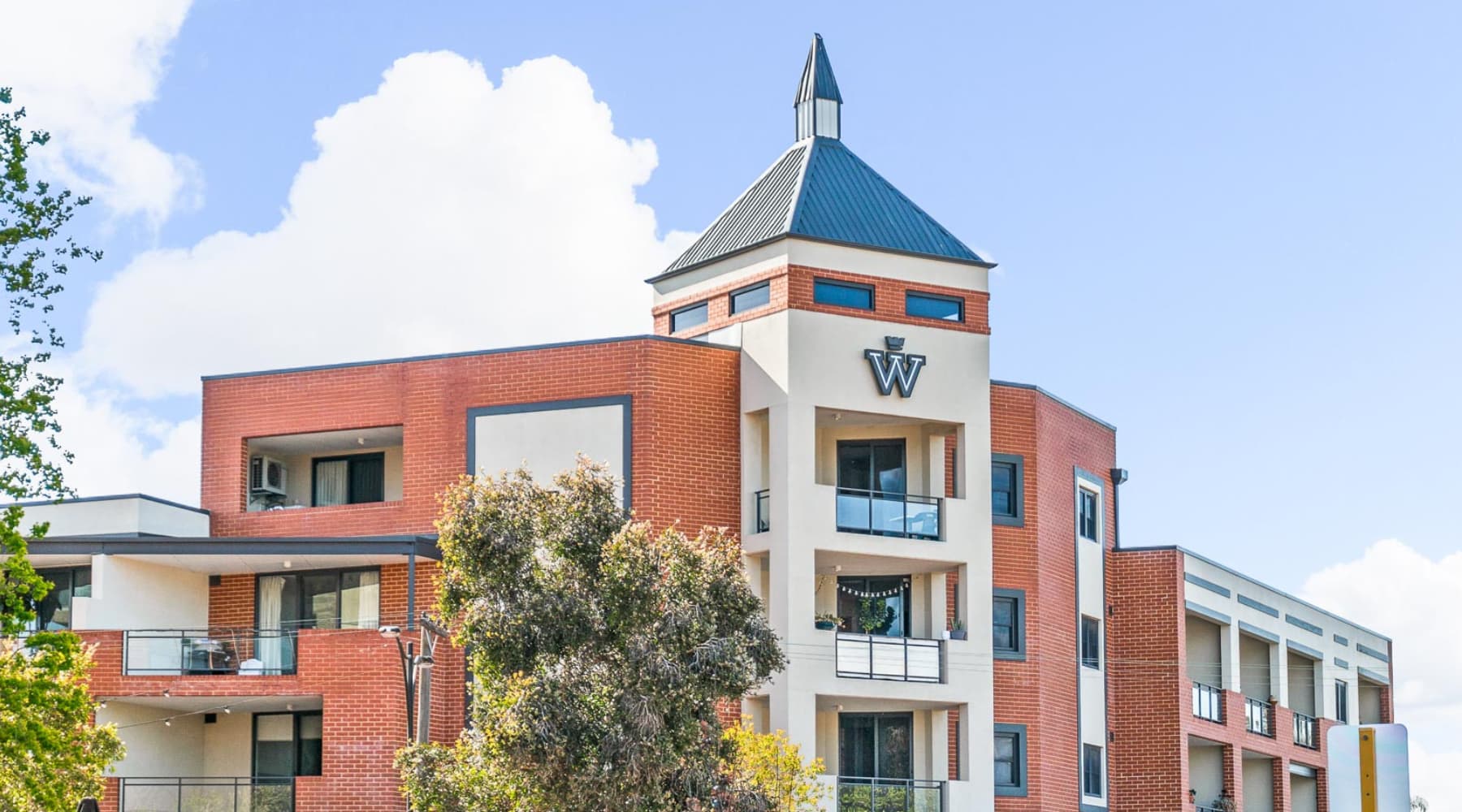 The facade of the Whitfield in Guildford by Willing Property