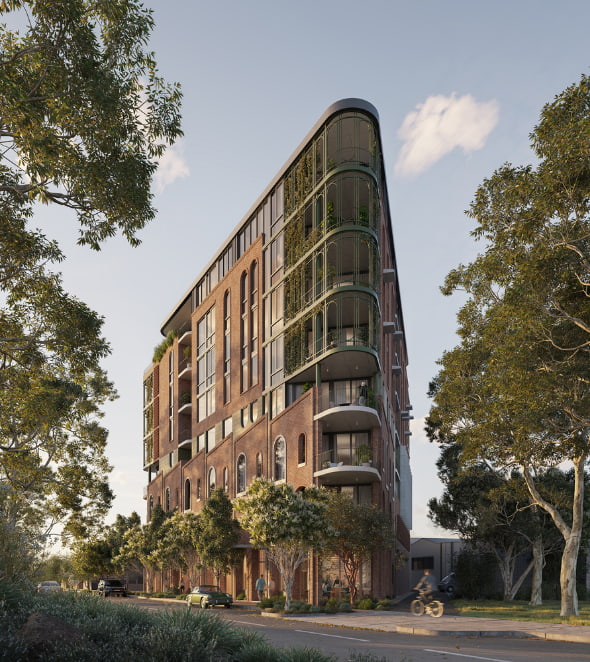 Render of the facade of the West Residences Development in Mt Lawley.